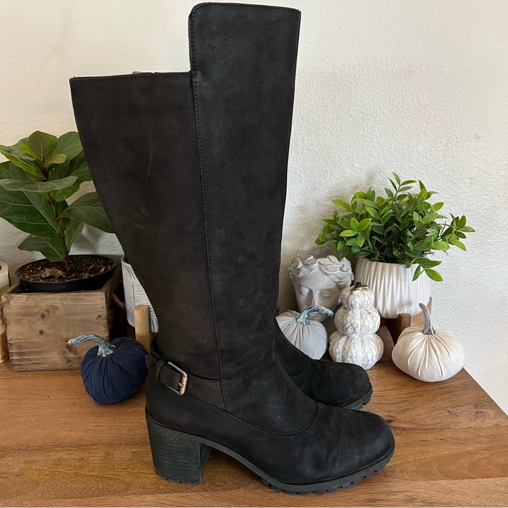Lane Bryant Boots Black Suede Womens9 Wide